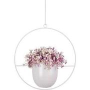 QUVIO Hangende bloempot - Rond – Metaal – Lichtgrijs