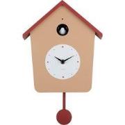 Karlsson - Wandklok Cuckoo Light - Soft brown & red ochre