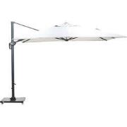 Hawaii Big Pole telescoop parasol - 350x350cm -carbon black-royal zand