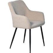Eetkamerstoel Beige - Stof/Textiel - Zithoogte 47cm - Annabel - Set va...