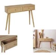 Sidetable Bali met Rattan voorzijde 29x100x81 cm - Consoletafel - Brui...