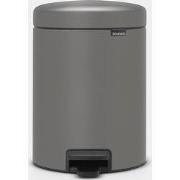 NewIcon Pedaalemmer, 5 liter, kunststof binnenemmer - Mineral Concrete...