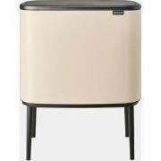 Bo Touch Bin, met 3 binnenemmers, 3 x 11L - Soft Beige