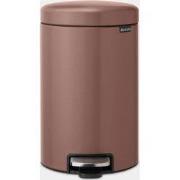 NewIcon Pedaalemmer, 12 liter, kunststof binnenemmer - Satin Taupe