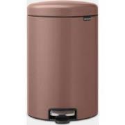 NewIcon Pedaalemmer, 20 liter, kunststof binnenemmer - Satin Taupe