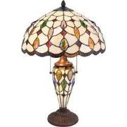 Lumilamp Tiffany Tafellamp Ø 40x60 cm Beige Bruin Glas