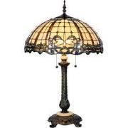 Lumilamp Tiffany Tafellamp Ø 50x80 cm Beige Blauw Glas Libelle