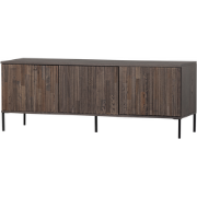 WOOOD New Gravure Tv Meubel - Essen - Espresso - 56x150x44