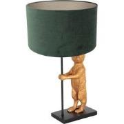 Anne Lighting - tafellamp - Animaux - zwart - metaal velours stof - Ø ...