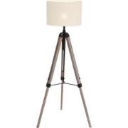 Mexlite - vloerlamp - Triek - wit - linnen metaal - Ø 75cm - E27 - 717...