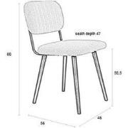 Housecraft Living Jake Eetkamerstoel Bouclé Off-White/ Wit