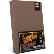 Superieur Hoeslaken - 80x200 cm - Taupe - 100% katoen