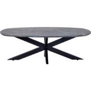 Salontafel Richy Zwart Marmer Deens Ovaal 120cm - Giga Meubel