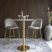 Bartafel Goud/Wit - Ø70cm - Tafel Bolzano