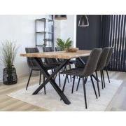 House Nordic Eetkamerstoel Middelfart Donkergrijs - Set van 2
