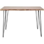 Bartafel Hout 130cm - Boomstamtafel - Metalen Frame