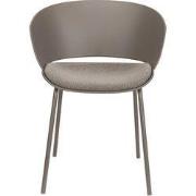 Eetkamerstoel Grijs - Zithoogte 48,5cm - 54,5x59x80,5cm - Jessica - Se...