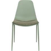 Eetkamerstoel Groen - Zithoogte 48cm - 48,5x49x88cm - Jeffrey - Set va...