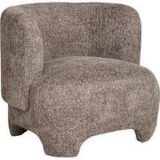 Fauteuil Bruin Stof - Zithoogte 45cm - 79x77x72cm - Nazare