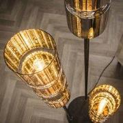 Vloerlamp - Chrome Metaal/Glas - 32x32x155cm - 3-Lichts