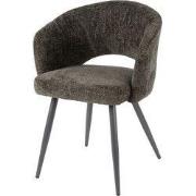 Eetkamerstoel Bruin Stof - Salon Tissee - Set van 2