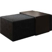 Meubella - Salontafel Melbourne - Zwart velvet  - 110 cm