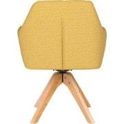 Housecraft Living Pete Eetkamerstoel Draaibaar Hout Okergeel