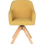 Housecraft Living Otis Eetkamerstoel Draaibaar Hout Okergeel