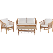 MAGGIORE - Loungeset voor 4 - Lichtbruin - Bamboehout