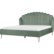 AMBILLOU - Tweepersoonsbed - Groen - 180 x 200 cm - Fluweel