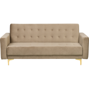 ABERDEEN  - Slaapbank 3-zits - Zandbeige - Fluweel