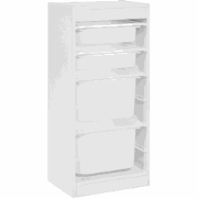 TOBIN - Kast met 4 lades - Wit - Vezelplaat