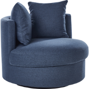 DALBY - Fauteuil - Donkerblauw - Stof