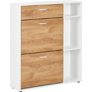 MACKAY - Schoenenkast - Lichthout/Wit - Vezelplaat