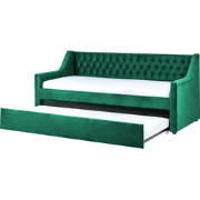 MONTARGIS - Onderschuifbed - Smaragdgroen - 90 x 200 cm - Fluweel