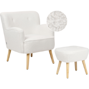 TUMBA - Fauteuil - Wit - Boucle