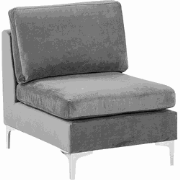 EVJA - Fauteuil - Grijs - Fluweel