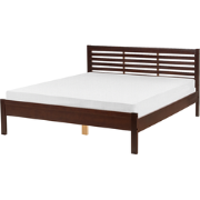 CARNAC  - Tweepersoonsbed - Donker hout - 160 x 200 cm - Rubberhout