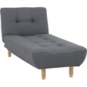 ALSTEN - Chaise longue - Donkergrijs - Symmetrisch - Polyester