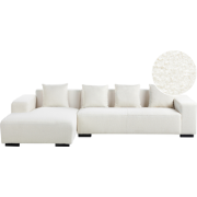 LUNGO - Hoekbank - Wit - Rechterzijde - 285 cm - Bouclé