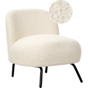 KUMLA - Fauteuil - Gebroken wit - Bouclé