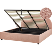 VAUCLUSE  - Tweepersoonsbed - Pastelroze - 180 x 200 cm - Polyester