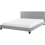 POITIERS  - Tweepersoonsbed - Lichtgrijs - 180 x 200 cm - Polyester