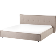 LESTRE - Tweepersoonsbed - Taupe - 180 x 200 cm - Linnen
