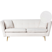 FREDERICA - Driezitsbank - Gebroken wit - Bouclé