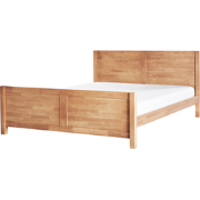 CHAMPAGNAT - Tweepersoonsbed - Lichtbruin - 180 x 200 cm - Rubberhout