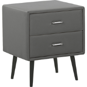 ESSONNE - Nachtkastje - Grijs - Kunstleer