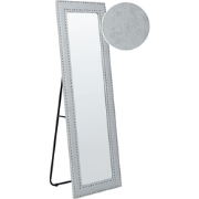 LOCRONAN  - Staande spiegel - Lichtgrijs - Kunstleer