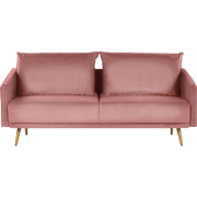 MAURA - Driezitsbank - Roze  - Fluweel