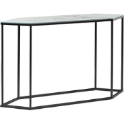 PERRIN - Consoletafel - Wit - Veiligheidsglas